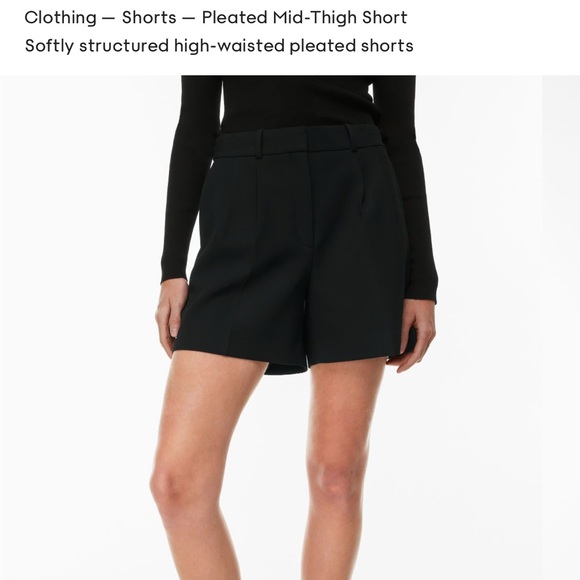 NWT Aritzia Babaton Pleated Short mid-thigh size 4- white - Picture 1 of 5